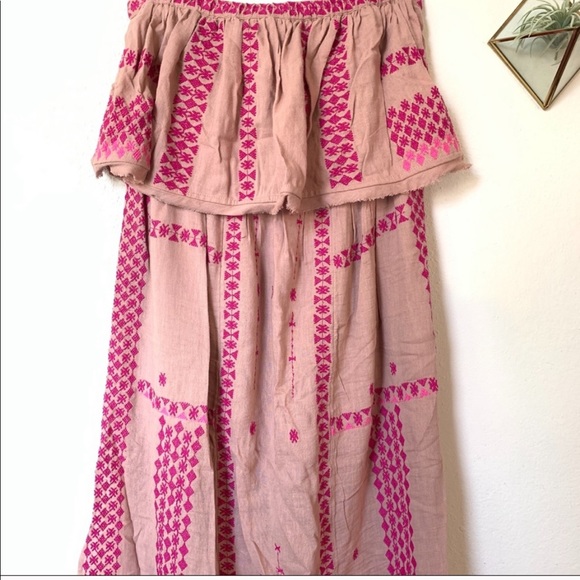 Free People Strapless Embroidered Midi Dress - Picture 5 of 6